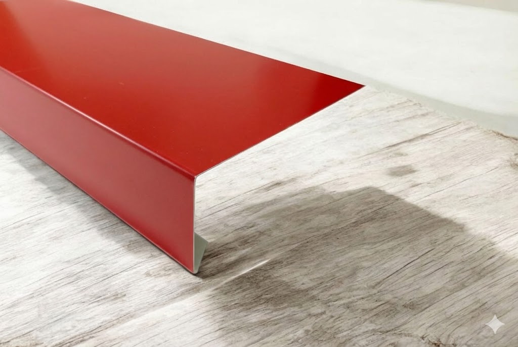 Pas nadrynnowy na dach płaski - aluminium A02 Antracyt połysk 7016, gr. 0,7mm 7cm 3cm 1.5cm A02-PAS-001-MDU3Q 24056538473951